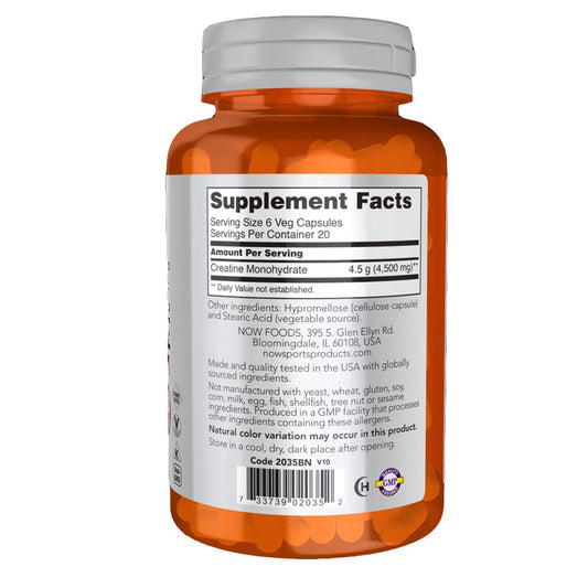 NOW Sports Creatine Monohydrate 750mg, 120 Ct