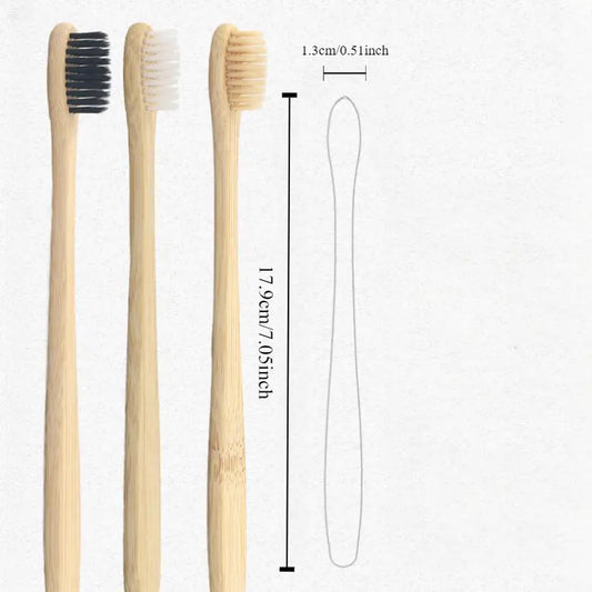 Natural Bamboo Toothbrush Adult, 4 Ct