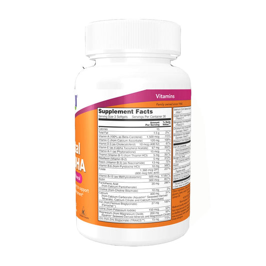NOW Prenatal Gels + DHA, 90 Ct