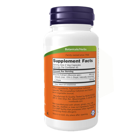NOW Dopa Mucuna, 90 Ct
