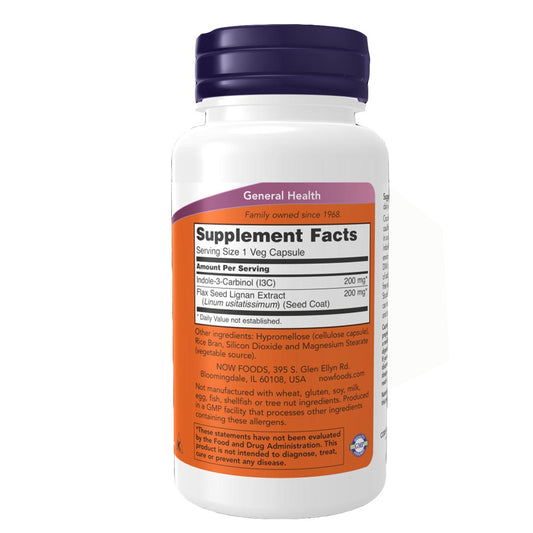 NOW Indole-3-Carbinol (I3C) 200mg, 60 Ct