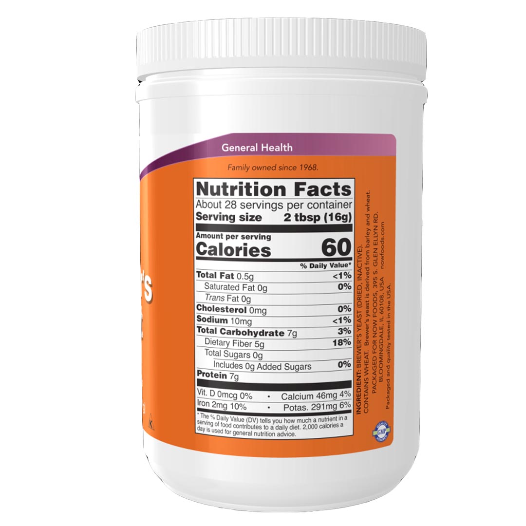 NOW Brewer's Yeast Powder, 454g