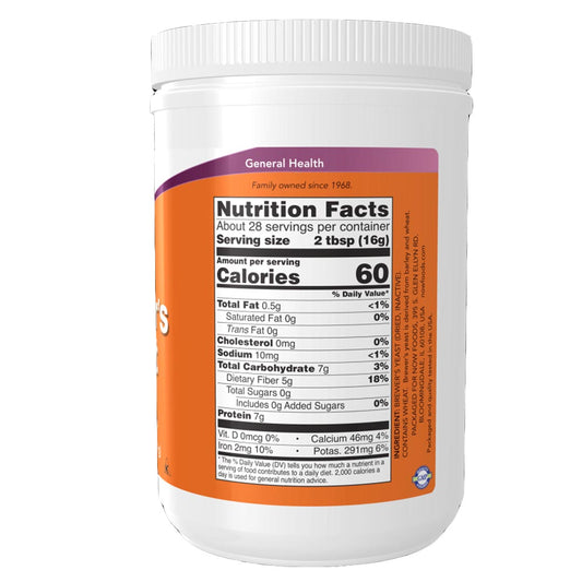 NOW Brewer's Yeast Powder, 454g