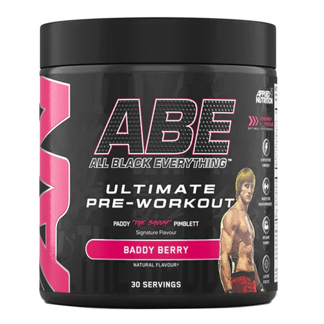 ABE All Black Everything Ultimate Pre Workout Baddy Berry 375g Applied Nutrition