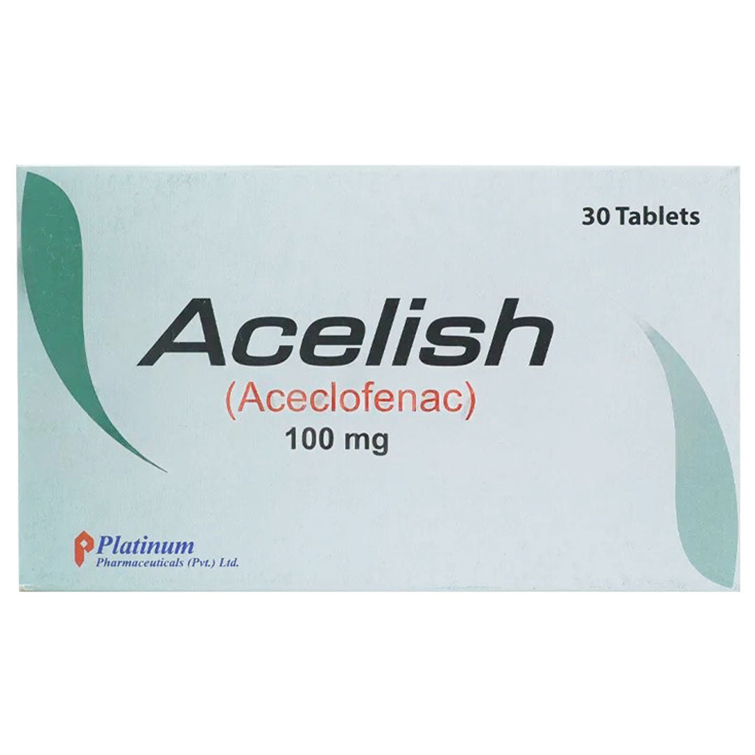 Acelish (Aceclofenac) 100mg, 30 Ct - Platinum Pharma