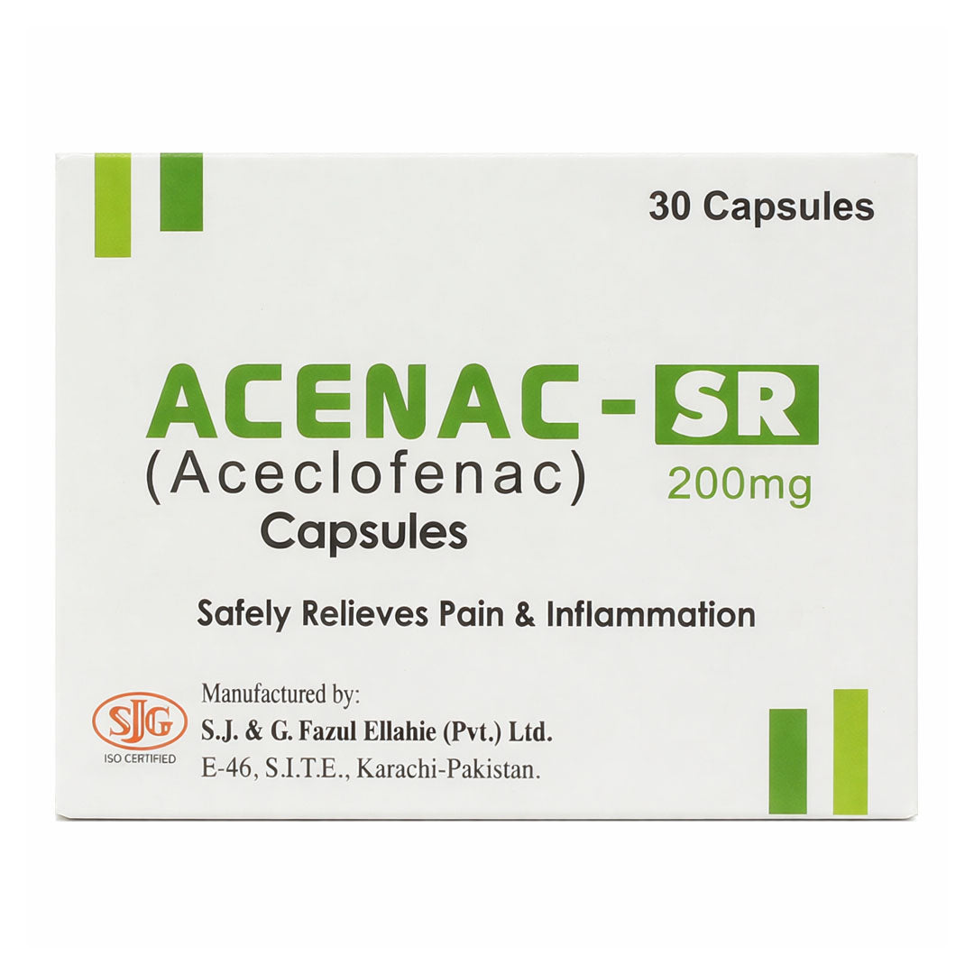 Acenac-SR (Aceclofenac) 200 mg, 30 Ct - SJG Pharma