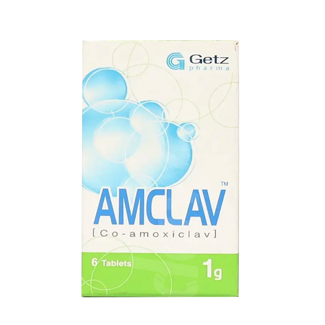 Amclav Tablet 1g, 6 Ct - Getz Pharma