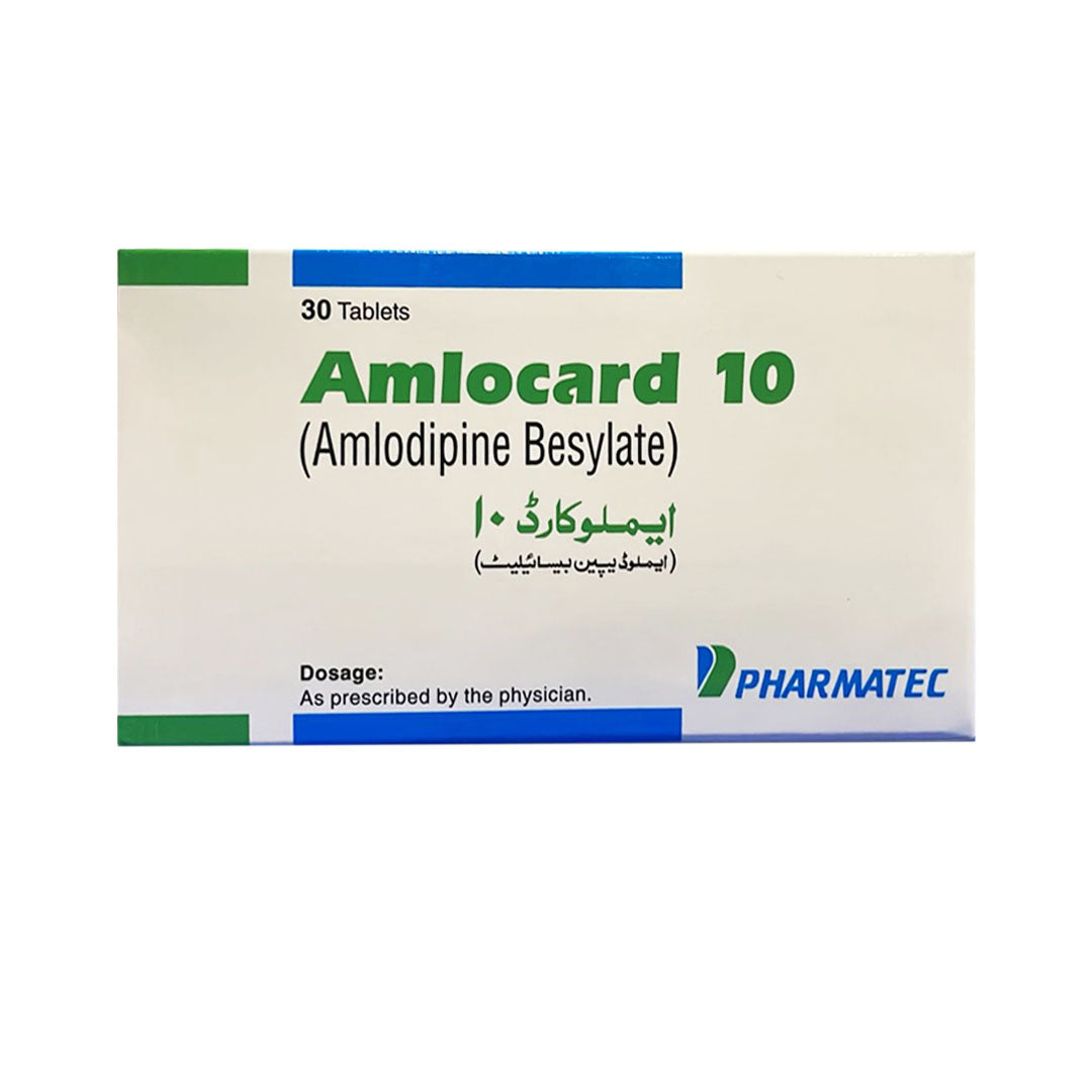 Amlocard (Amlodipine) 10mg, 30 Ct - Pharmatec