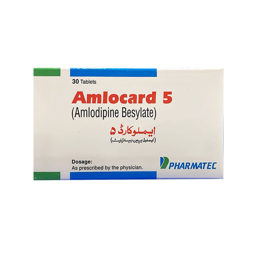 Amlocard (Amlodipine) 5 mg, 30 Ct - Pharmatec