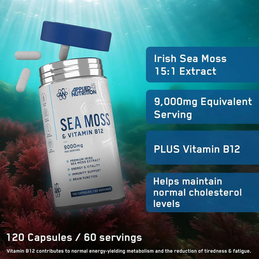 Applied Nutrition Sea Moss & Vitamin B12 Capsules, 120 Ct