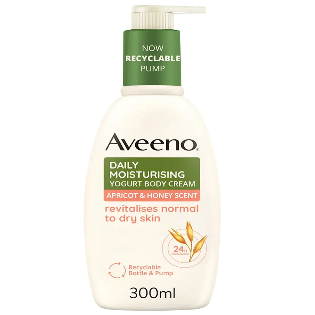 Aveeno Daily Moisturising Yogurt Body Cream Apricot Honey Scent, 300ml