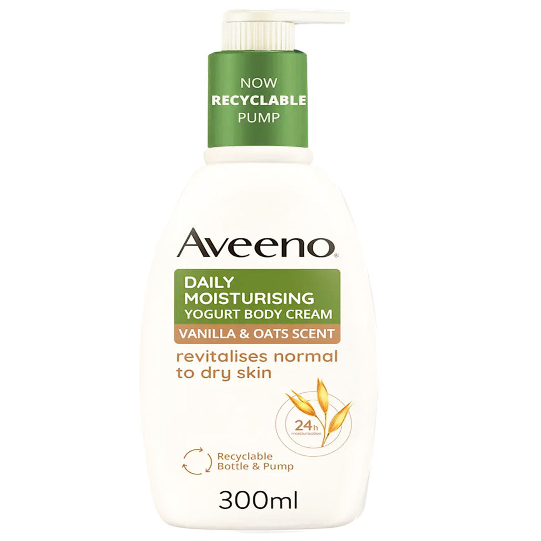 Aveeno Daily Moisturising Yogurt Body Cream Vanilla & Oat Scent, 300ml