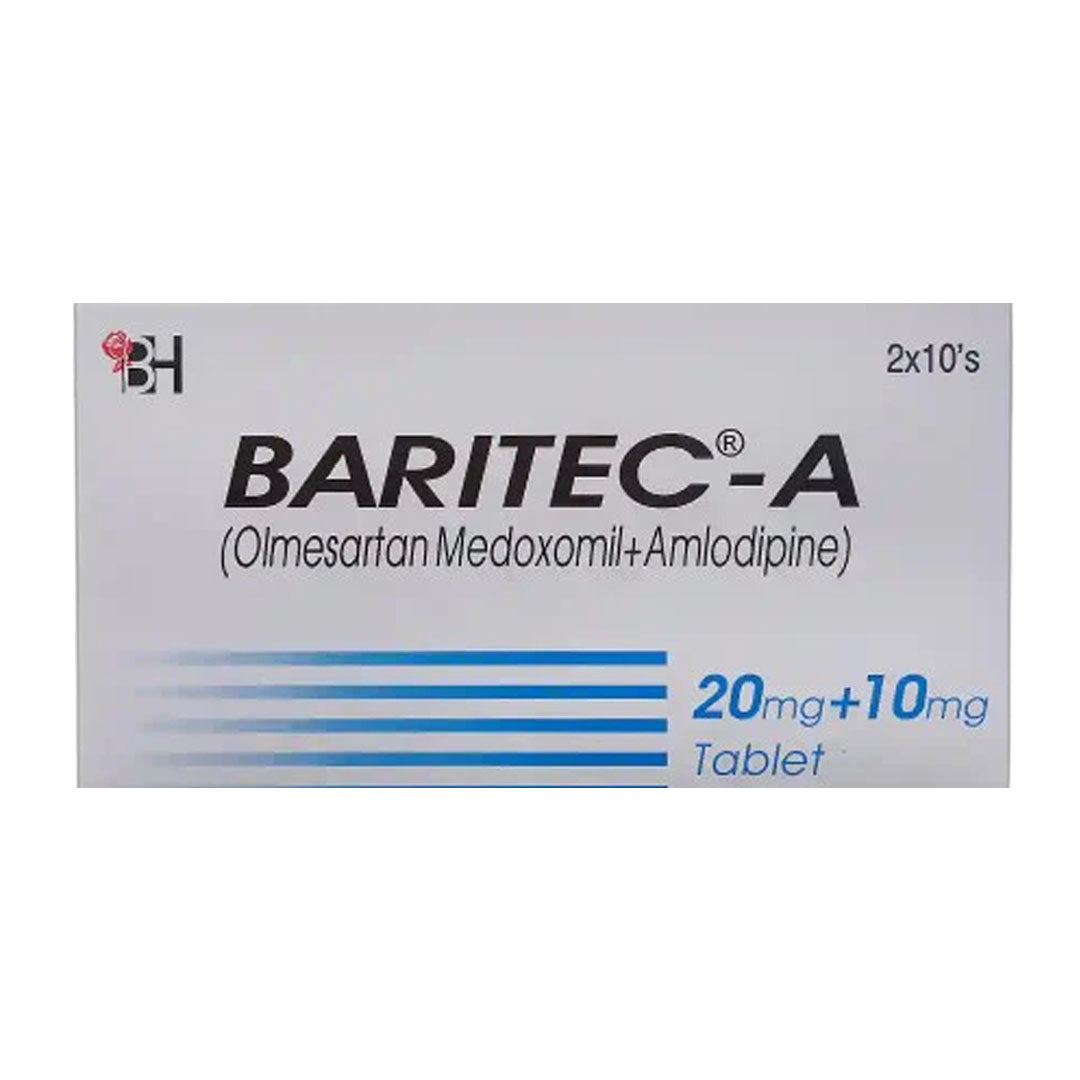 Baritec-A (Olmesartan+Amlodipine) 20mg+10mg, 20 Ct - Barrett Hodgson