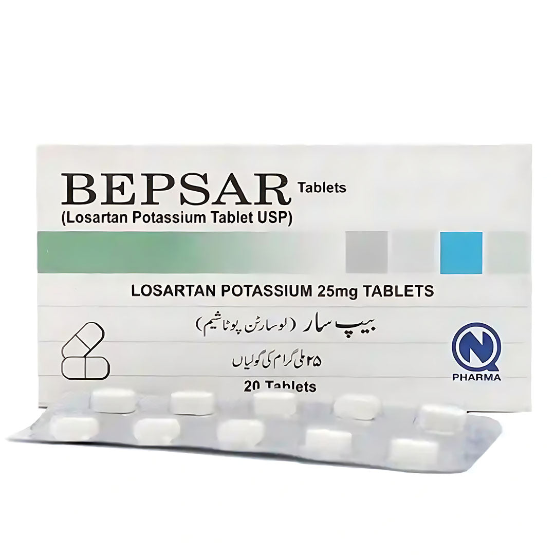 Bepsar (Losartan Potassium) 25 mg, 20 Ct - Nabiqasim