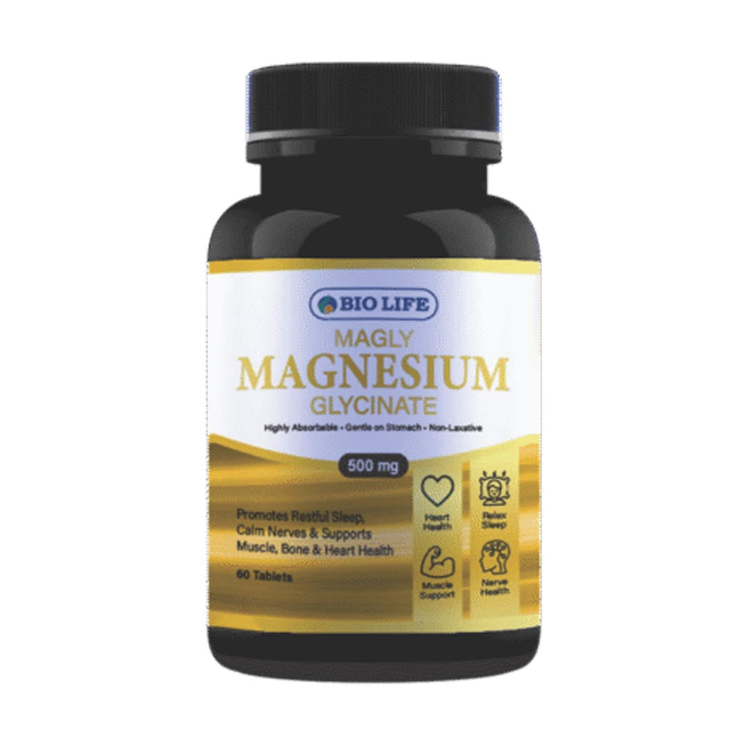Bio Life Magly Magnesium Glycinate 500mg, 60 Ct