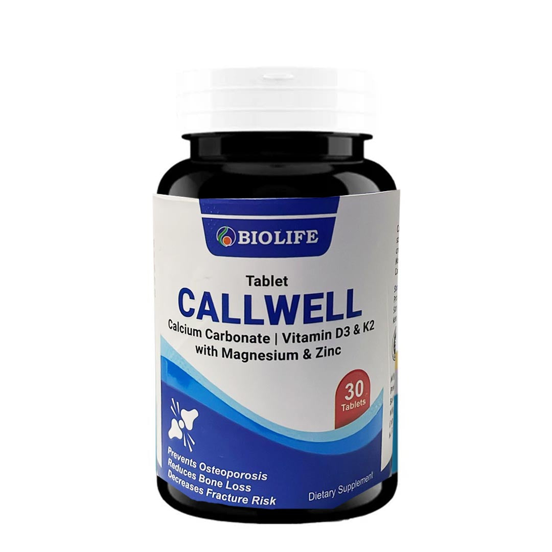 Bio Life Callwell (Calcium & Vitamin K2), 30 Ct