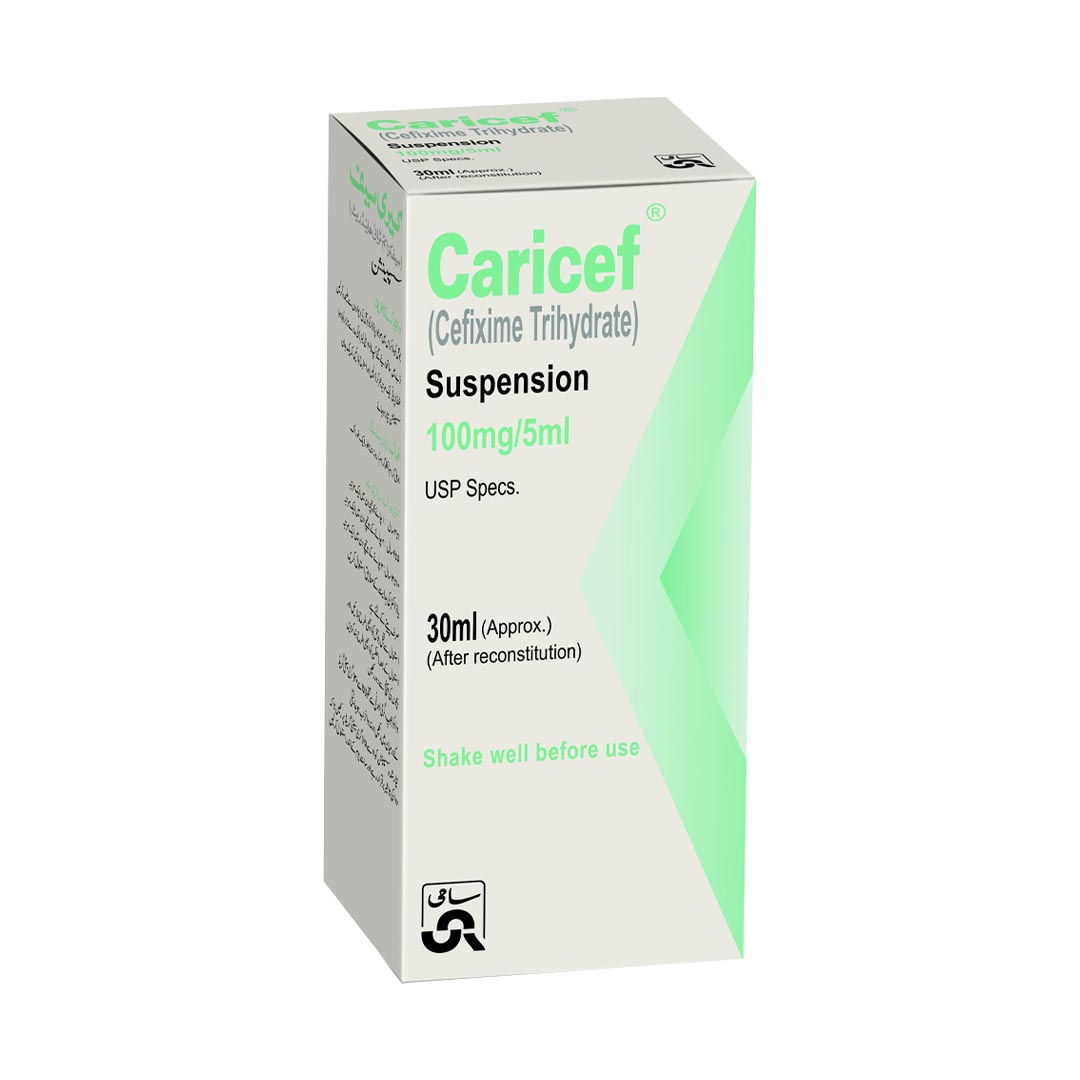 Caricef Susp 100mg/5ml, 30ml - Sami Pharma