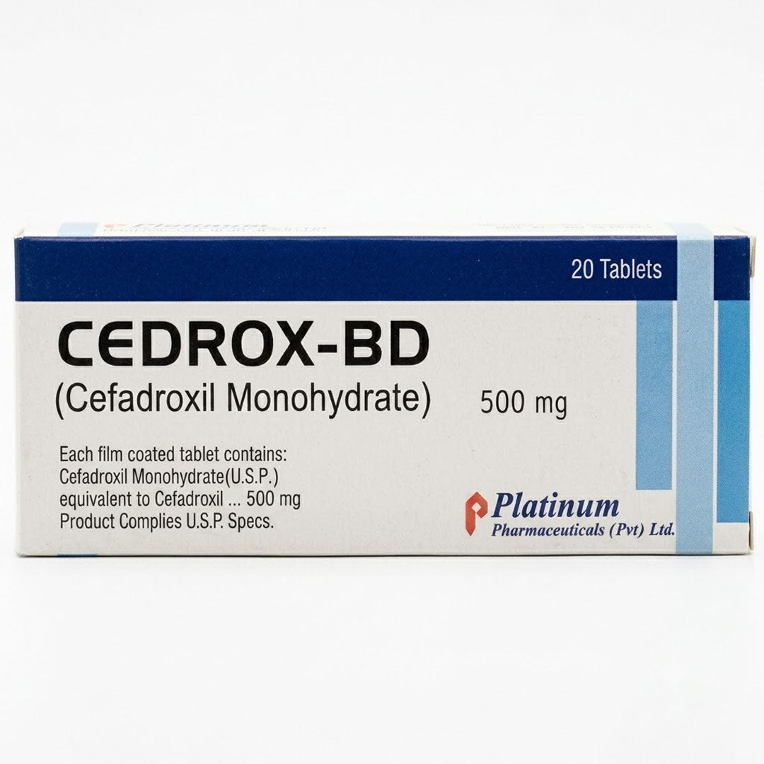 Cedrox-BD (Cefadroxil) 500mg, 20 Ct - Platinum Pharmaceuticals