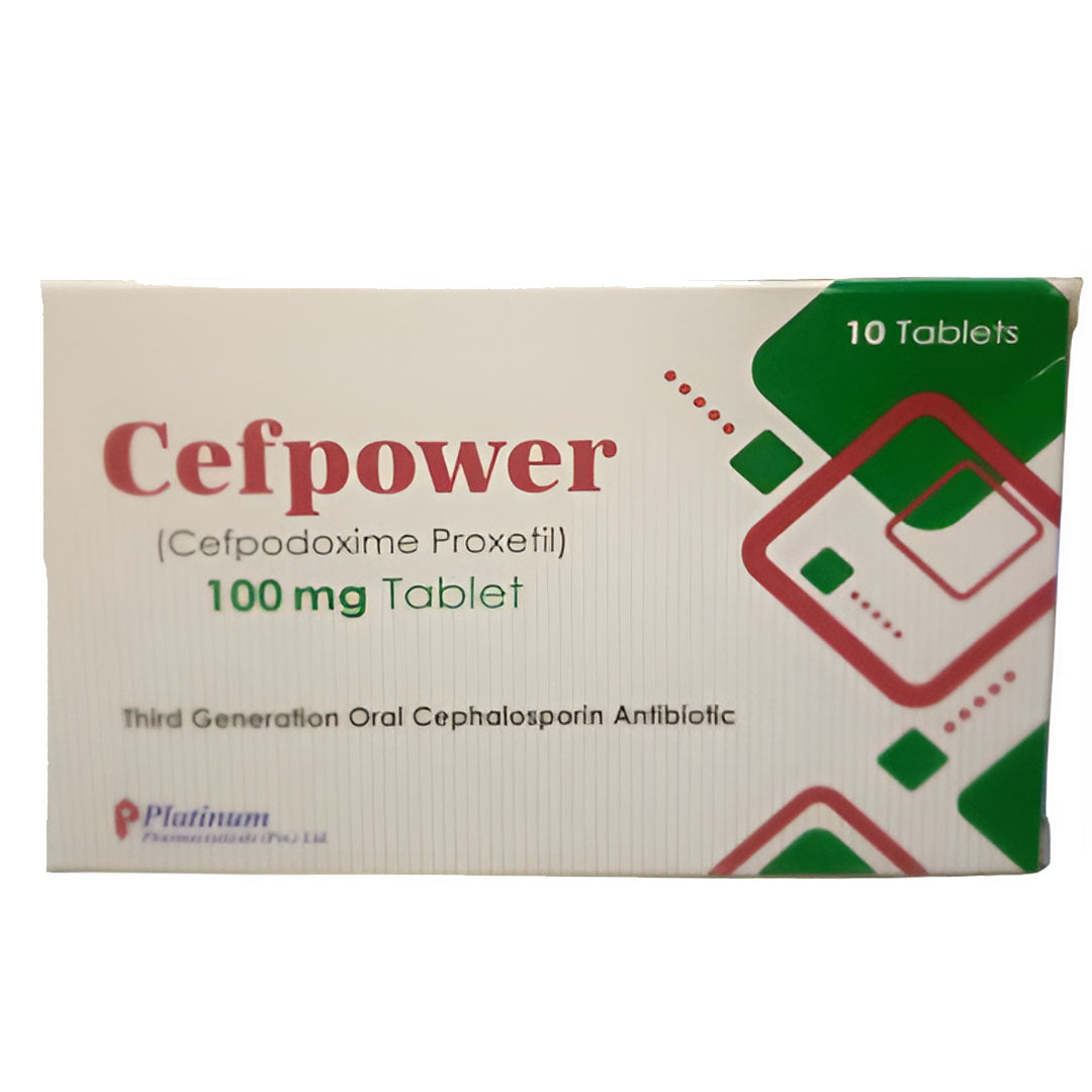 Cefpower (Cefpodoxime Proxetil) 100mg, 10 Ct - Platinum Pharma