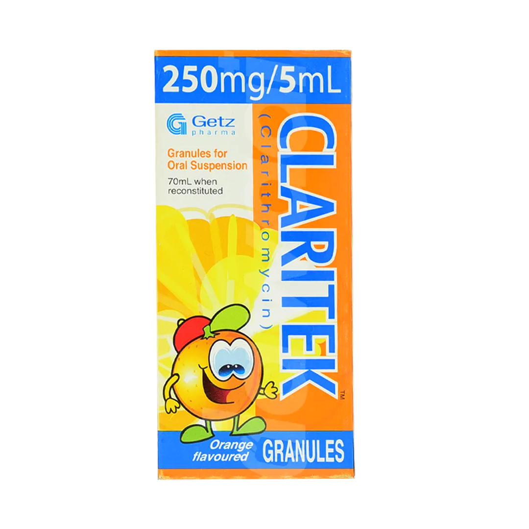 Claritek Oral Suspension 250mg/5ml - Getz Pharma