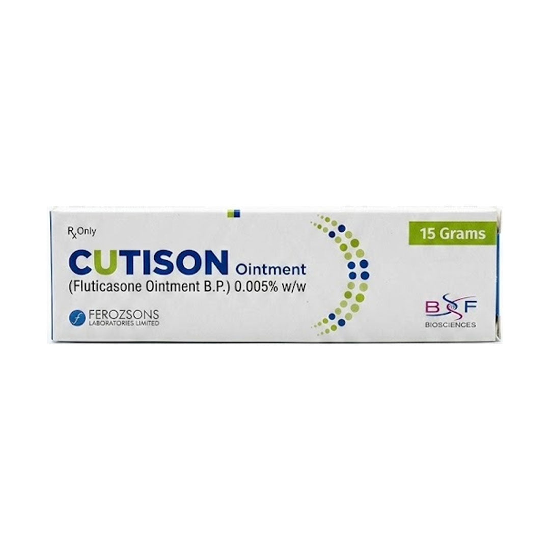 Cutison (Fluticasone) 0.005% w/w Ointment, 15g - Ferozsons