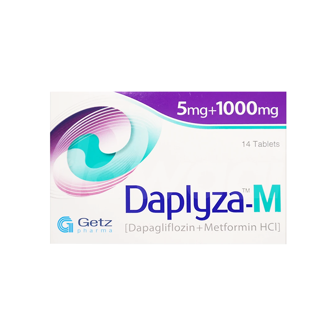 Daplyza-M (Dapagliflozin/Metformin) 5/1000mg, 14 Ct - Getz Pharma