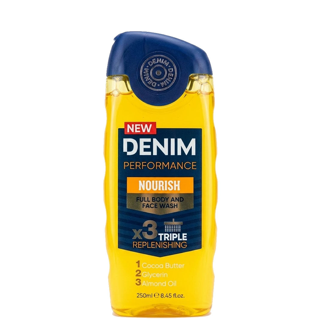 Denim Performance Nourish Body & Face Wash Triple Refreshing, 250 ml