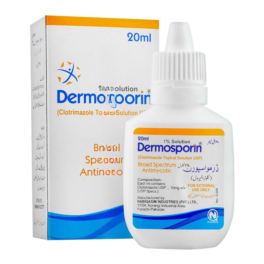 Dermosporin 1% (Clotrimazole) Solution, 20 ml - Nabiqasim