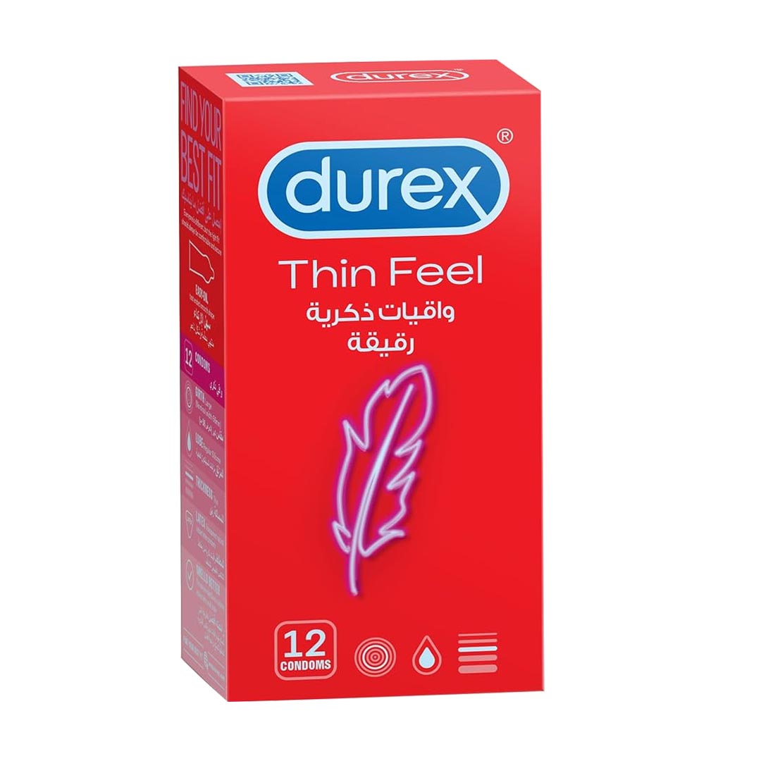 Durex Feel Thin Condoms, 12 Ct
