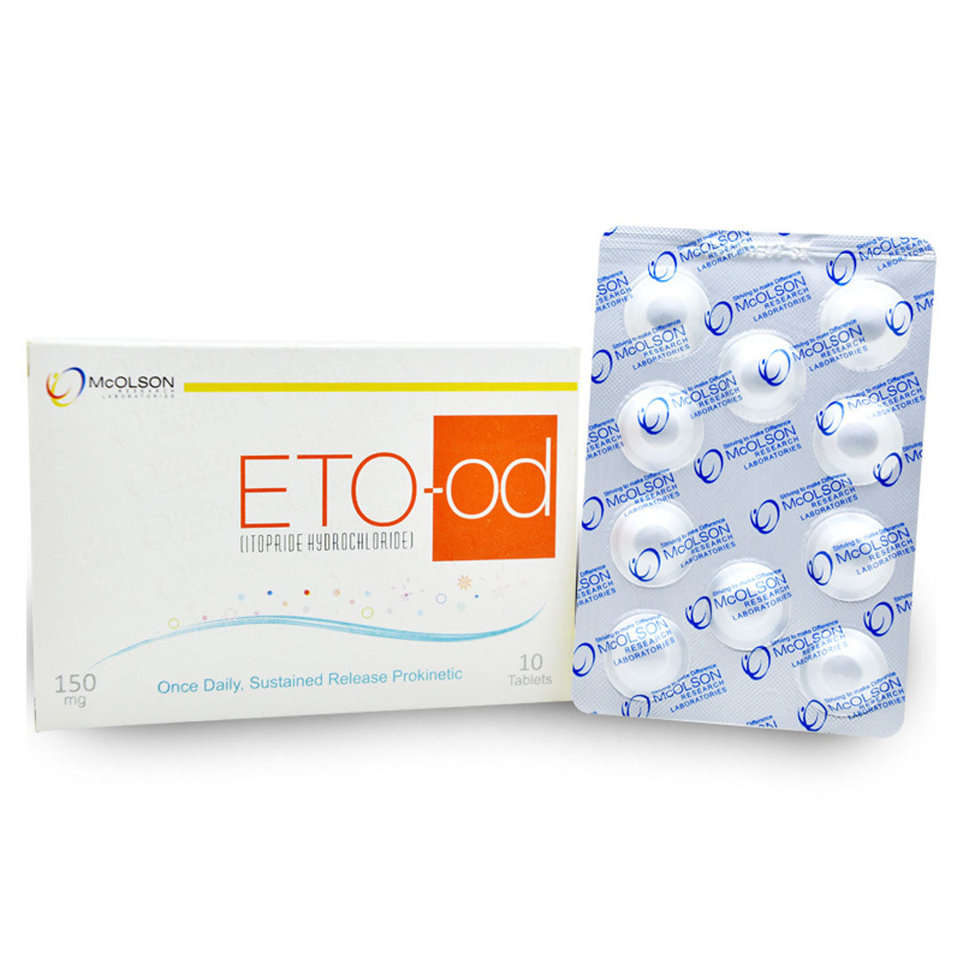 ETO-OD (Itopride Hydrochloride) 150mg, 10 Ct - Mcolson