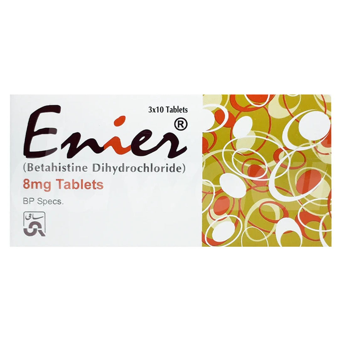 Enier (Betahistine) 8mg, 30 Ct - Sami Pharma
