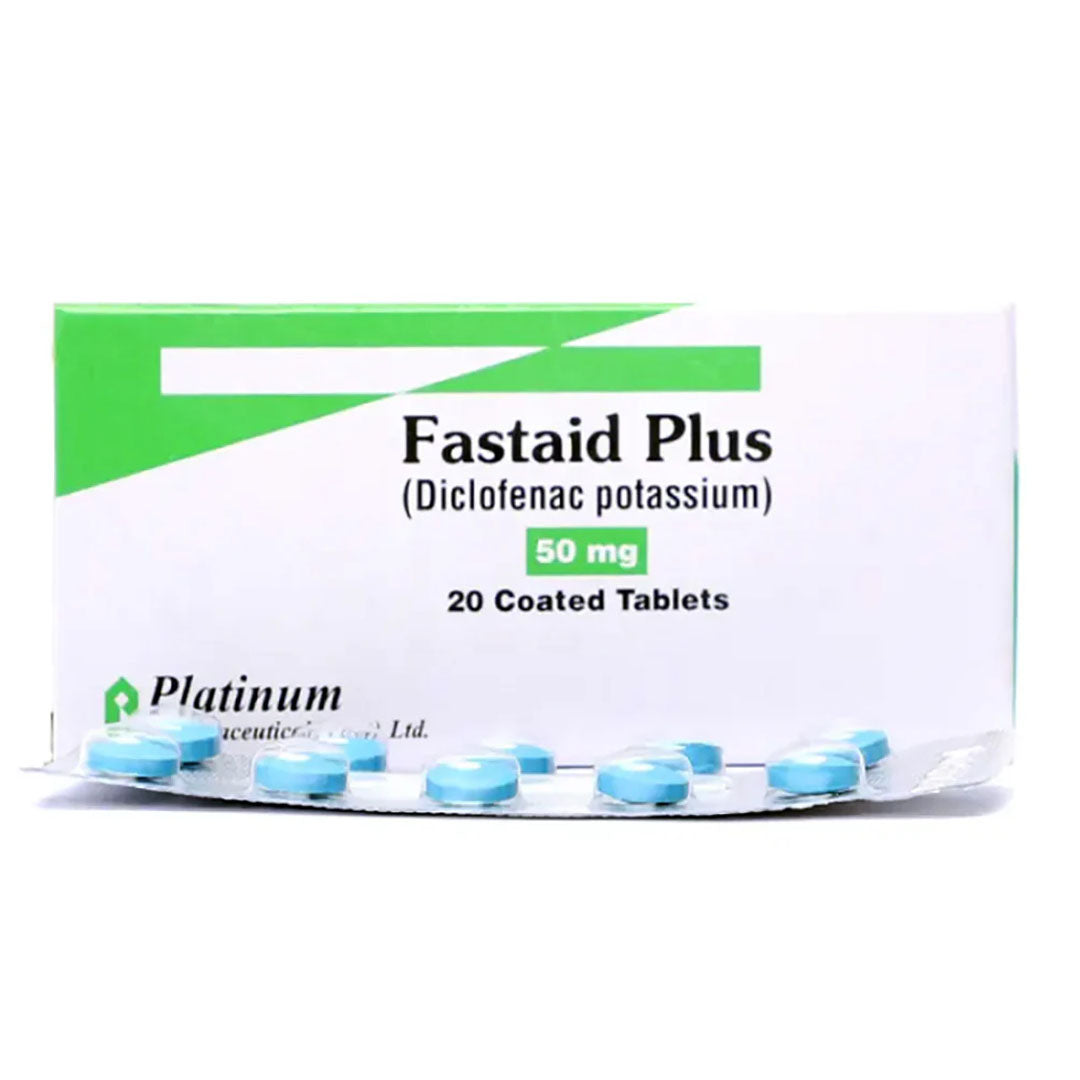 Fastaid Plus (Diclofenac Potassium) 50mg, 20 Ct - Platinum Pharma