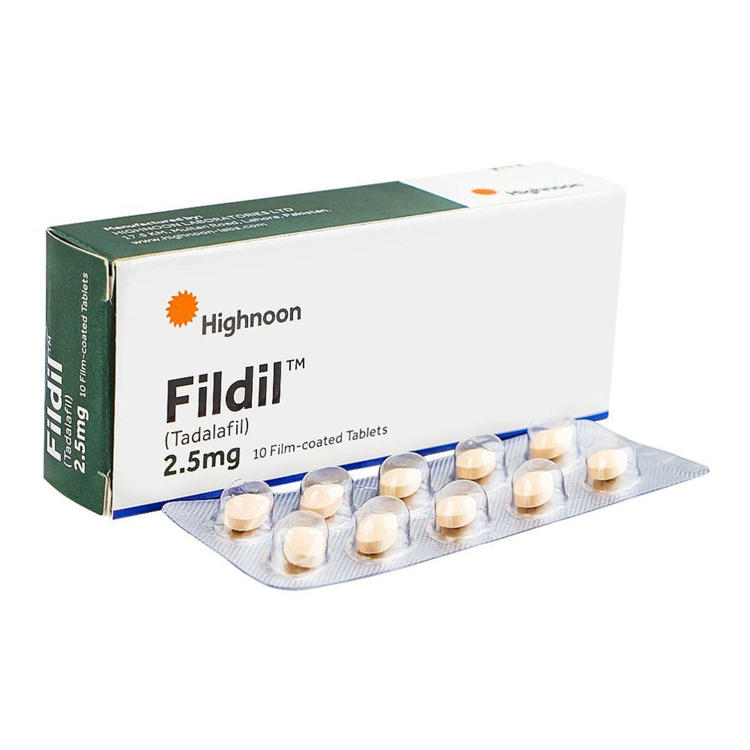 Fildil (Tadalafil) 2.5 mg, 10 Ct - Highnoon