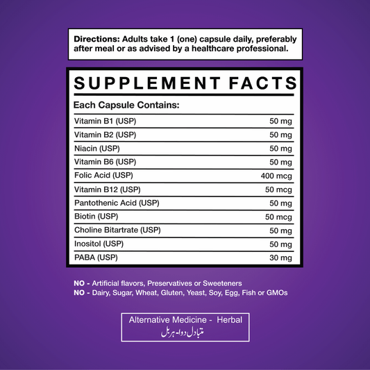 Get Alyve B-50 B Complex Supplement Facts