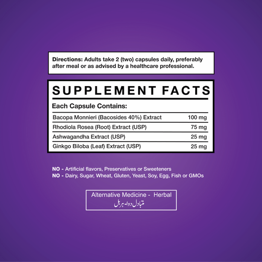Get Alyve Memory & Focus Supplement Facts