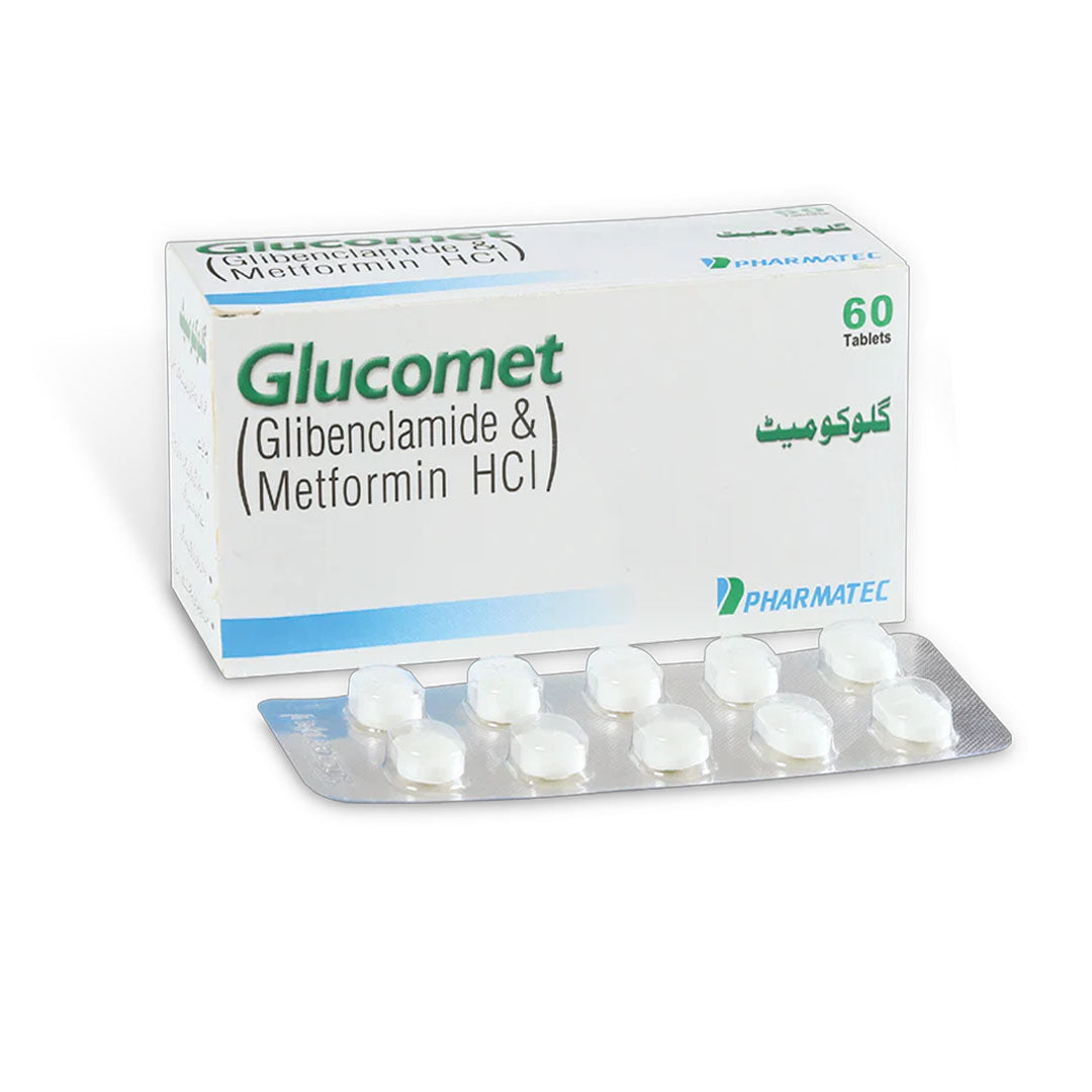 Glucomet (Glibenclamide + Metformin) 2.5/500mg, 60 Ct - Pharmatec