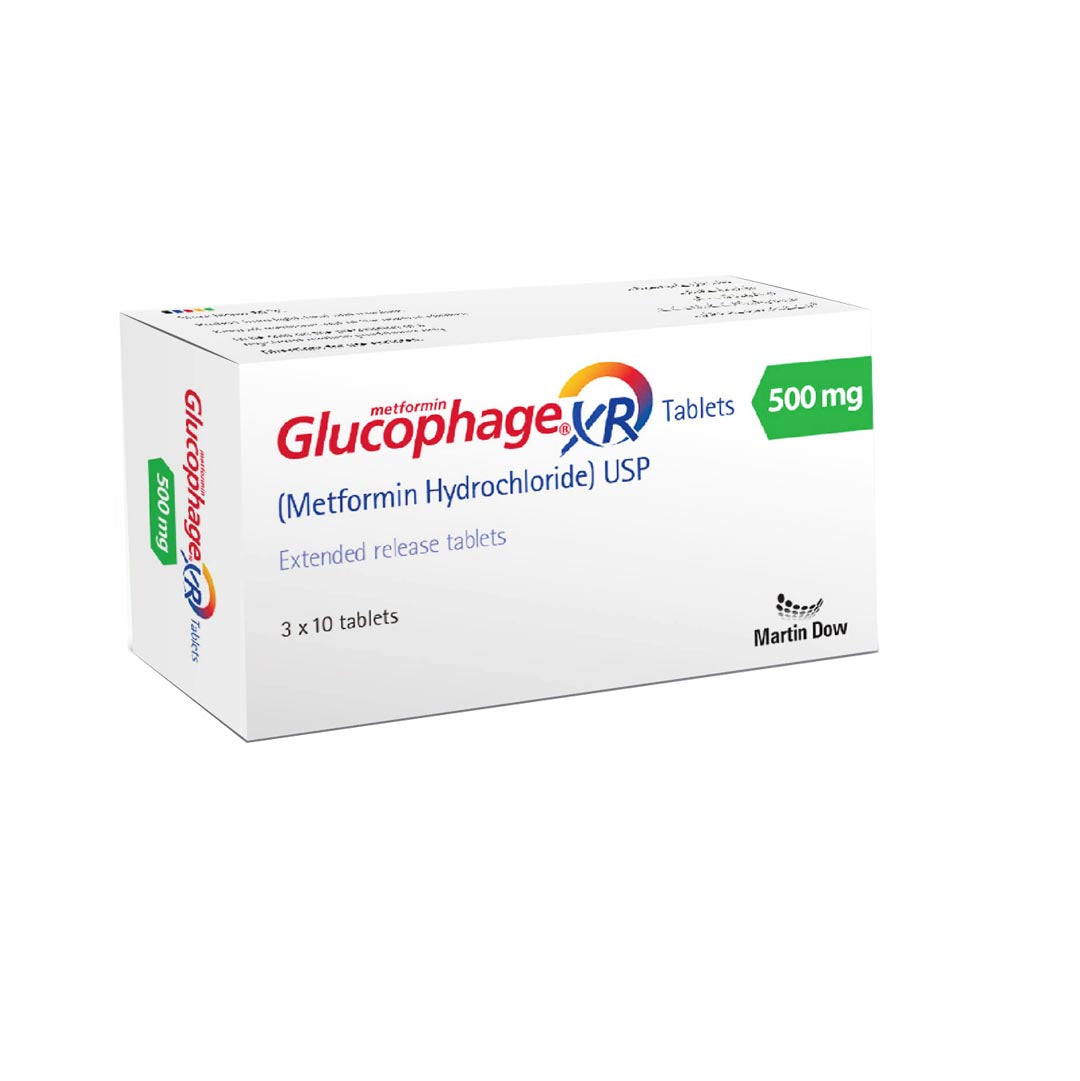 Glucophage XR Tablet 500mg, 30 Ct - Martin Dow