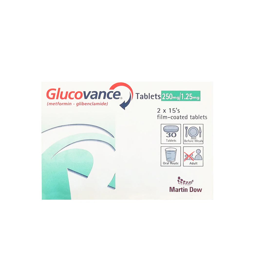 Glucovance Tablets 250/1.25mg, 30 Ct - Martin Dow