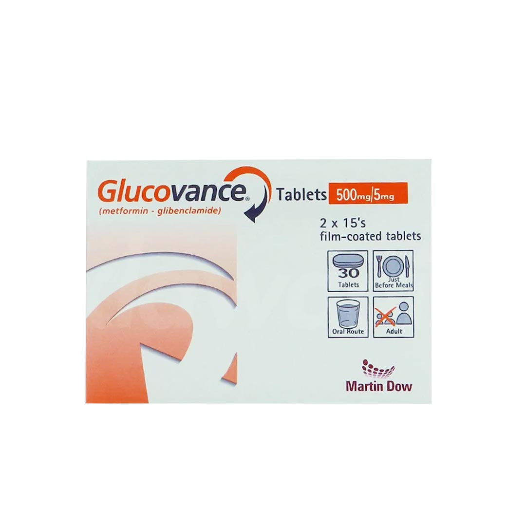 Glucovance Tablets 500/5mg, 30 Ct - Martin Dow