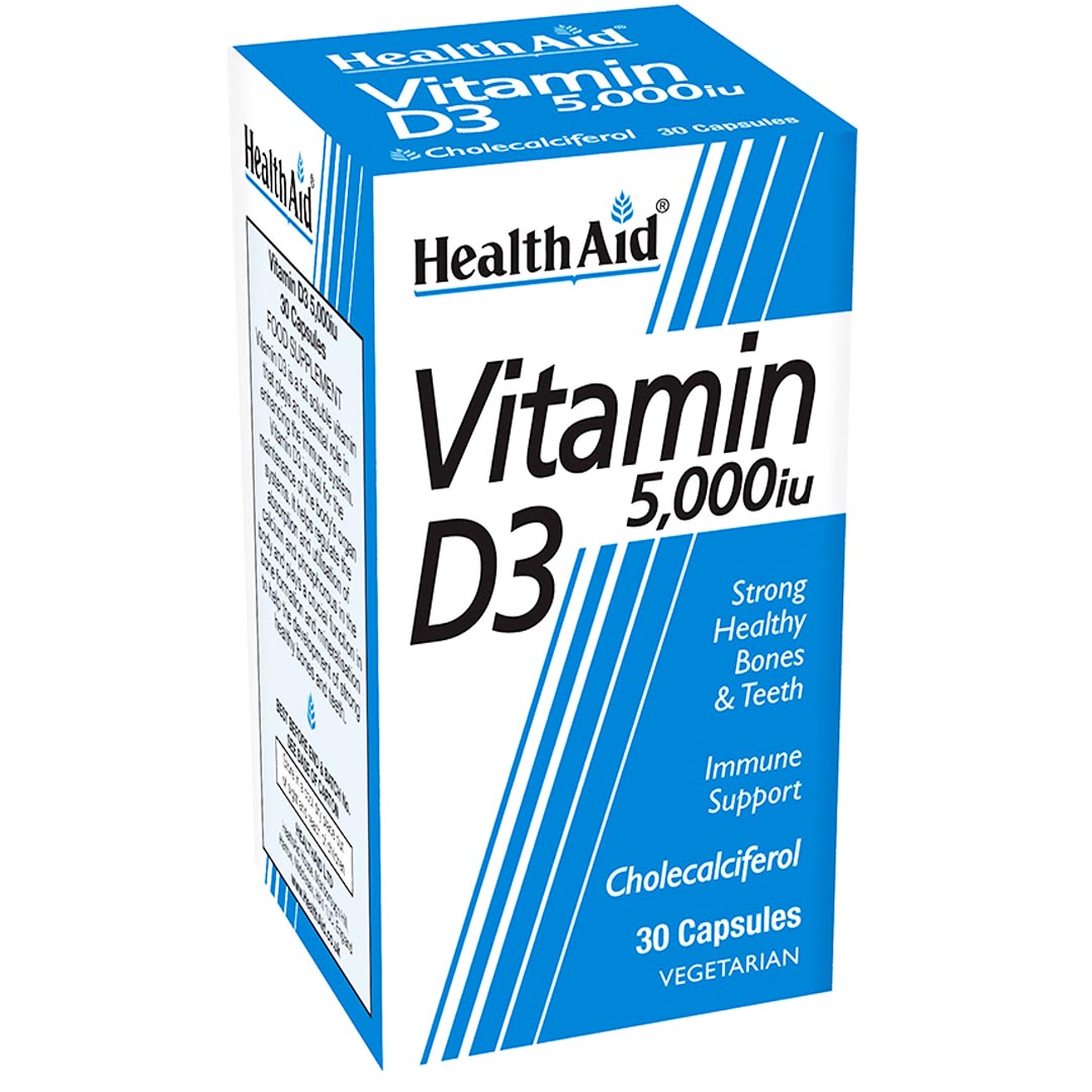 HealthAid Vitamin D3 5000 IU, 30 Ct