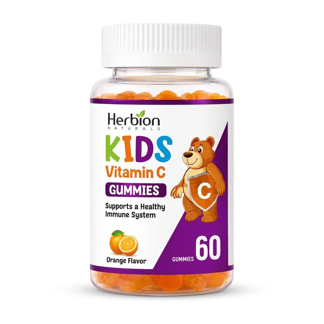 Herbion kids Vitamin C Gummies (Orange Flavour), 60 Ct