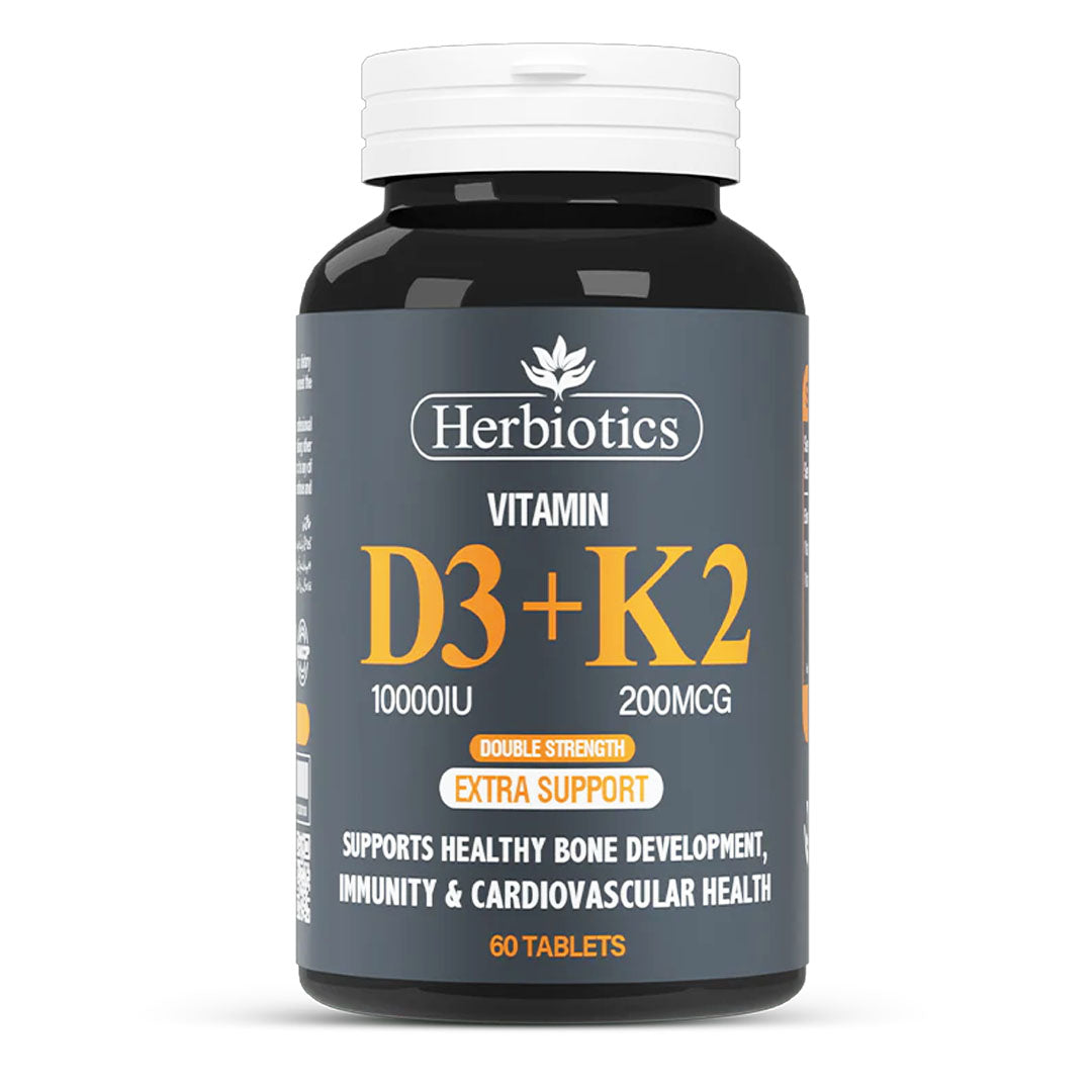 Herbiotics Vitamin D3 + K2 Double Strength, 60 Ct
