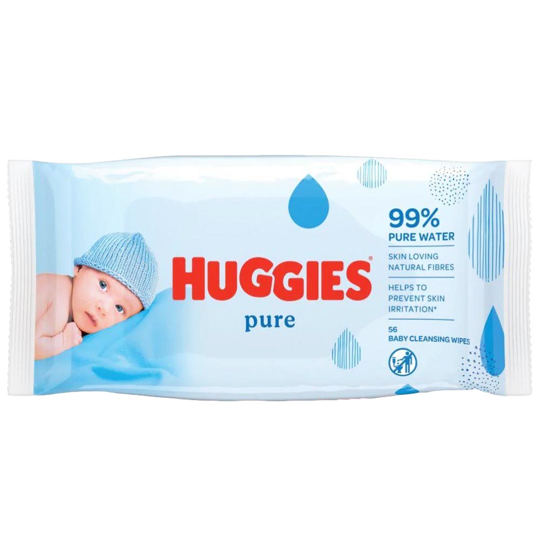 Huggies Pure Baby Wipes, 56 Ct