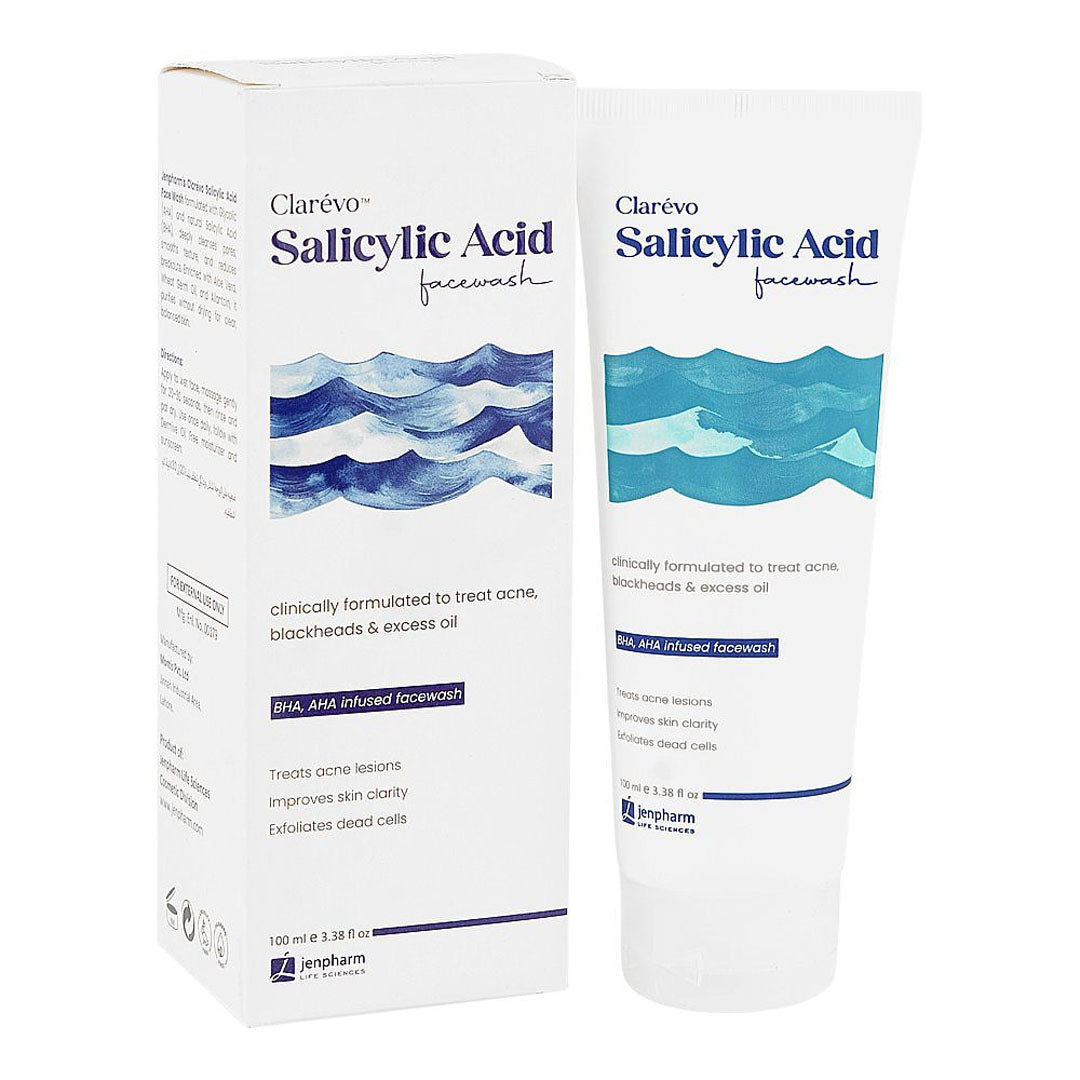 Jenpharm Clarevo Salicylic Acid Face Wash, 100 ml
