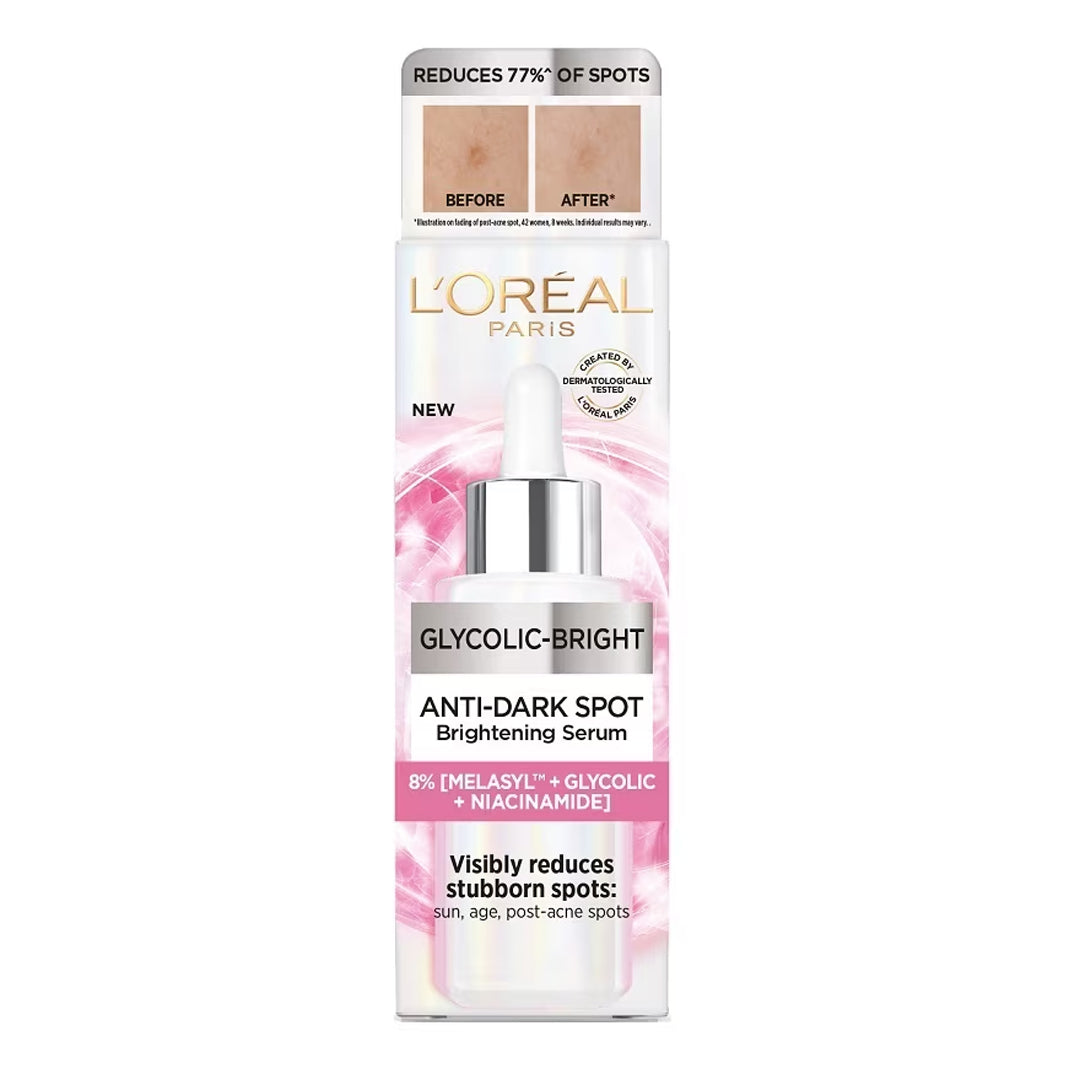 L'Oreal Paris Glycolic-Bright Anti-Dark Spot Brightening Serum, 30ml