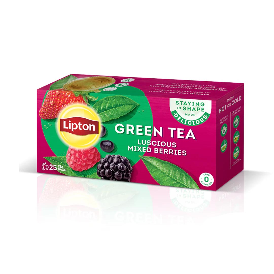 Lipton Green Tea (Luscious Mixed Berries) Tea Bags, 25 Ct