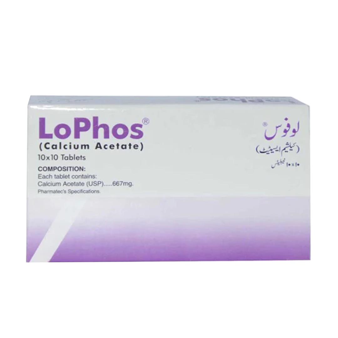 Lophos (Calcium Acetate) 667mg, 100 Ct
