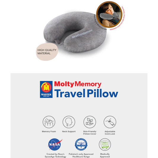 Master Molty Memory Travel Pillow
