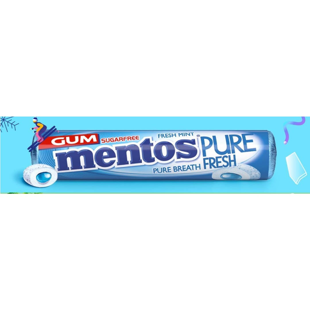 Mentos Pure Fresh Fresh Mint Chewing Gum, 9 Ct