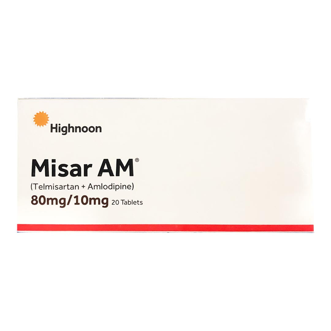 Misar AM 80mg/10mg Tablets, 20 Ct - Highnoon